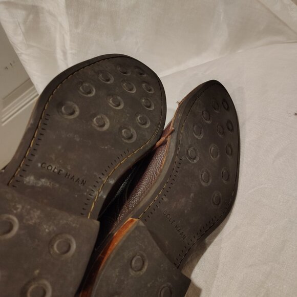 Cole Haan Men’s Chestnut Brown Leather Lace Up Chukka Boots Size 10 1/2 - Picture 12 of 13